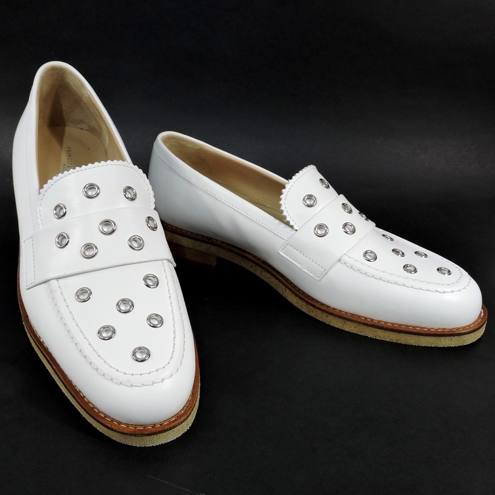 PRINCIPE DI BOLOGNA 🇮🇹 WOMEN'S WHITE SOFT LEATHER COMFORT LOAFERS